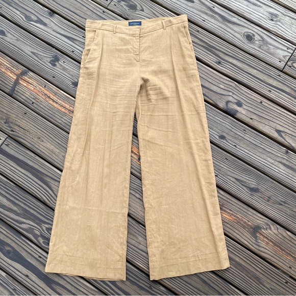 Piazza Sempione Pants - Piazza Sempione Wide Leg High Rise Linen Blend Pants